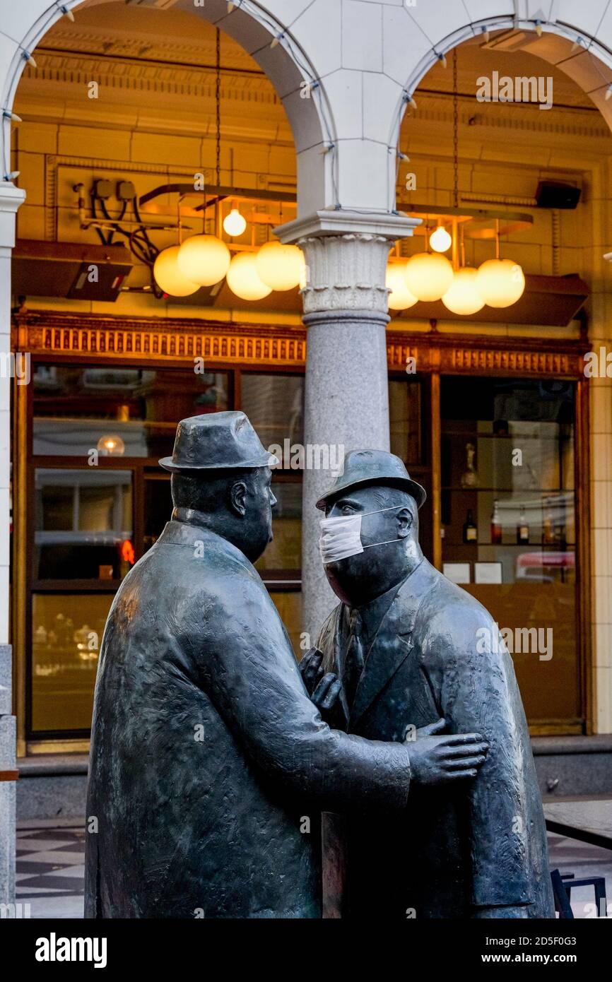 Sculpture called "The Conversation" Stephen Avenue, downtown, Calgary