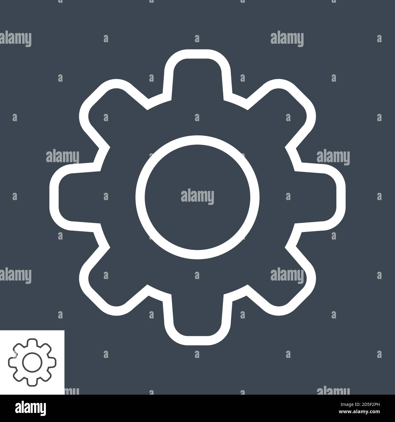 Gear cog linear vector Stock Vector Images - Alamy
