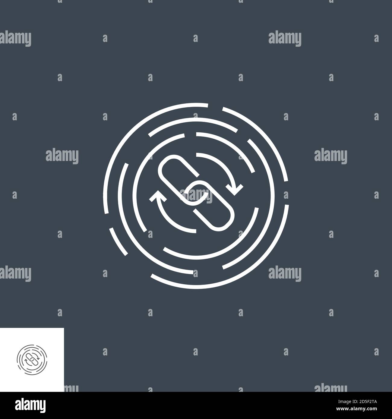 Backlinks Line Icon Stock Vector