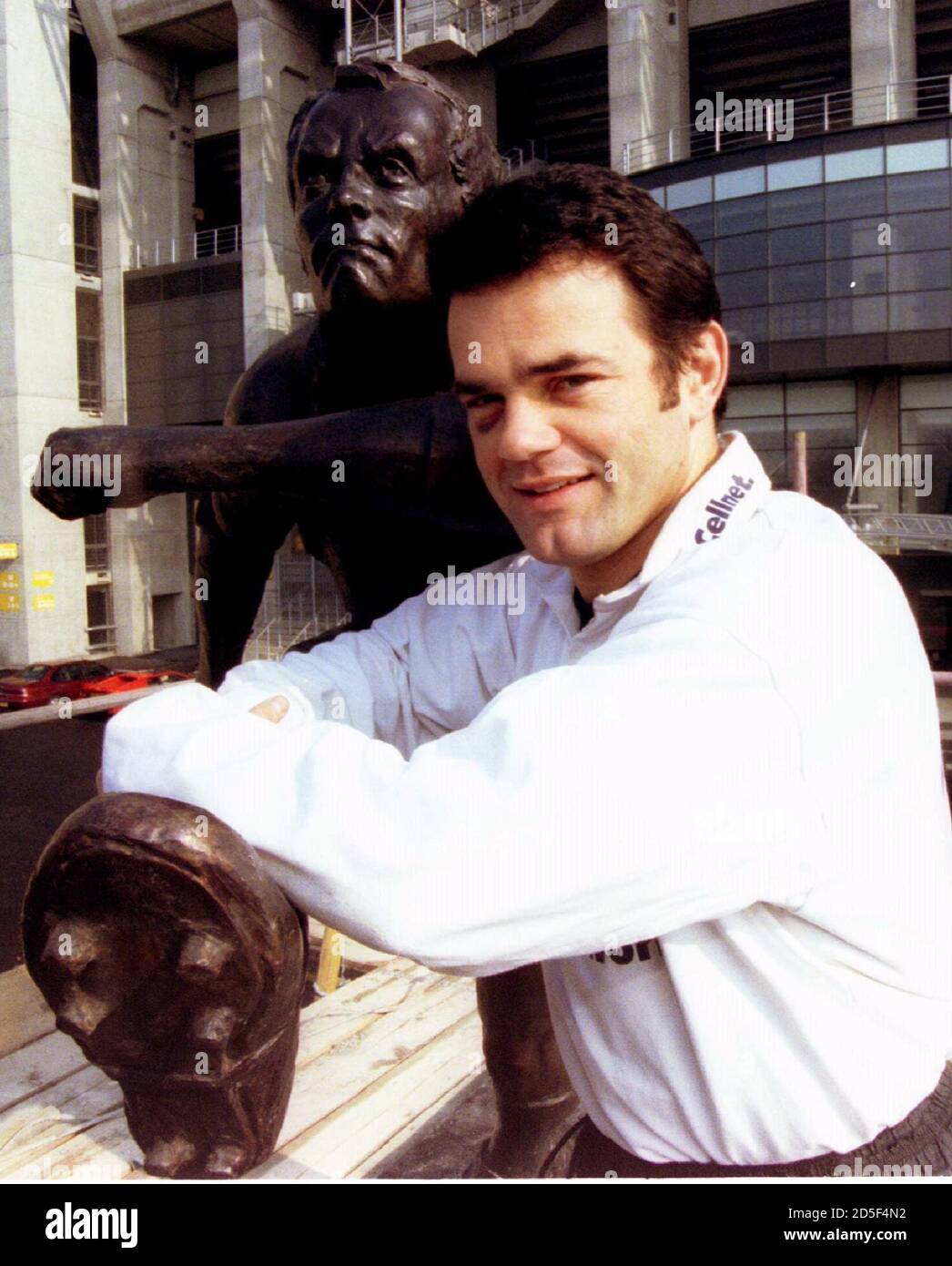 England captain will carling at the after match press conference hires stock photography and