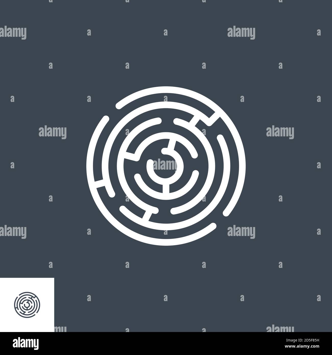 Labyrinth related vector glyph icon. Stock Vector