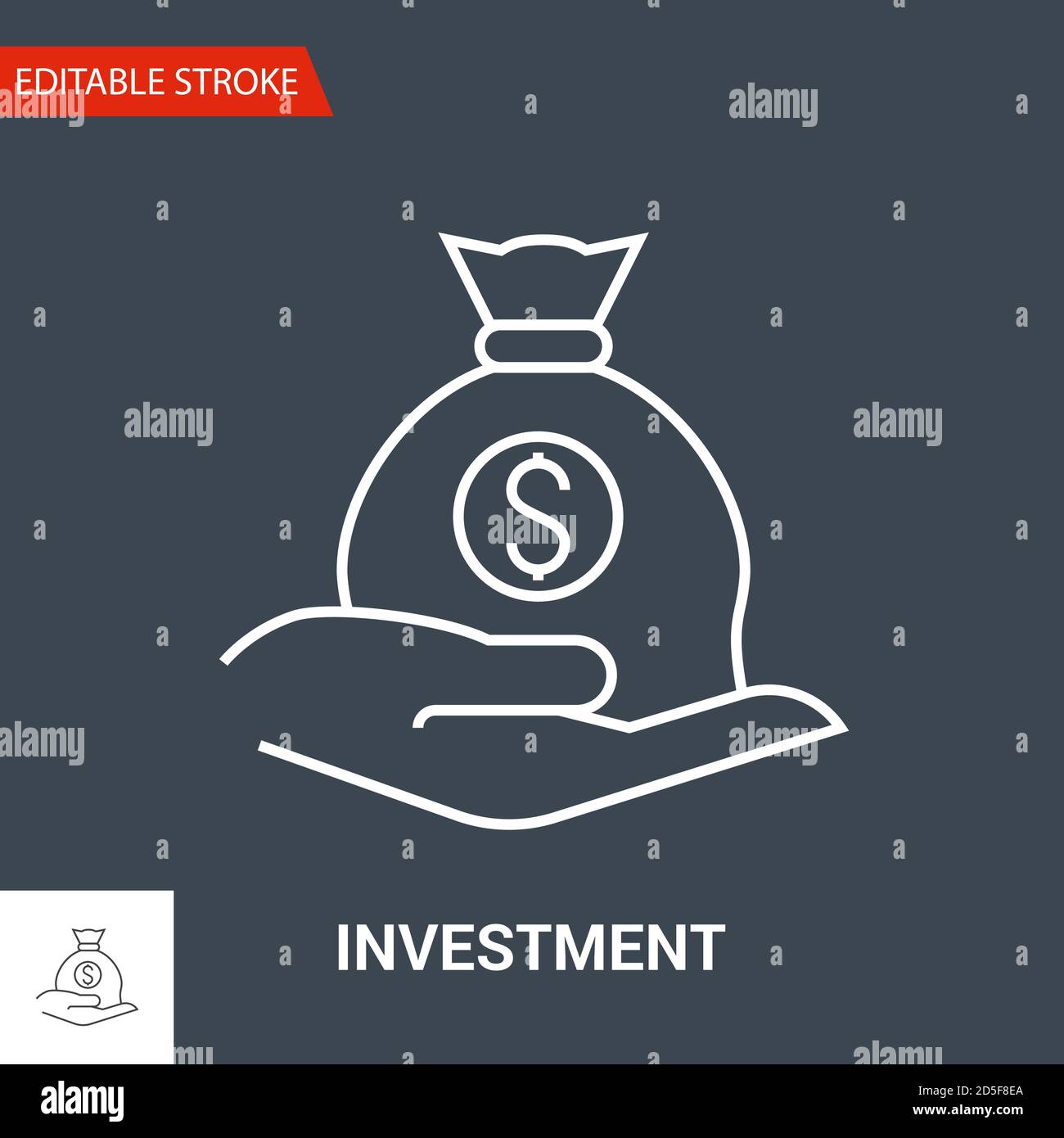 Investment Icon. Thin Line Vector Illustration Stock Vector Image & Art ...