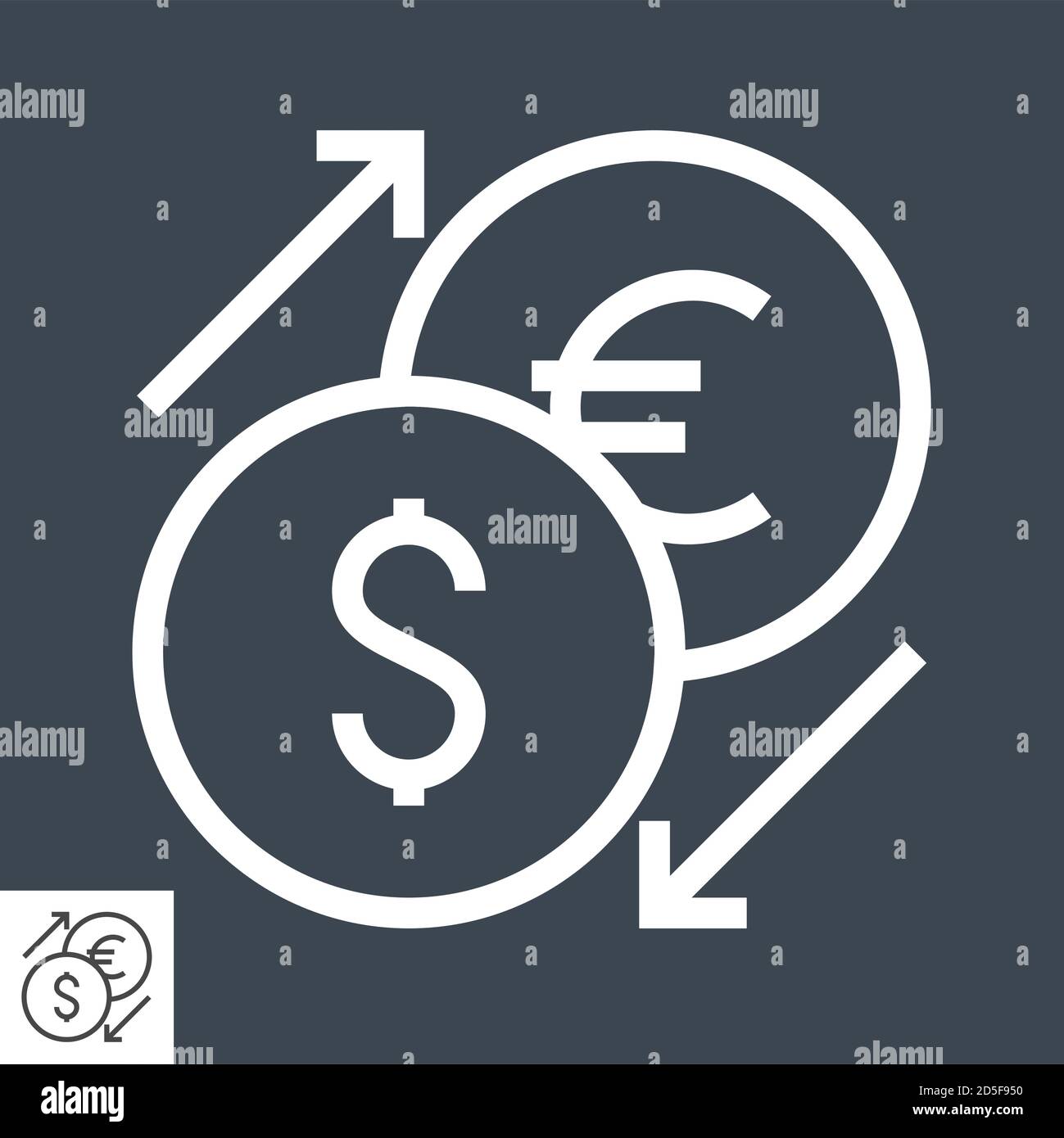 Currency exchange Icon. Thin Line Vector Illustration Stock Vector ...