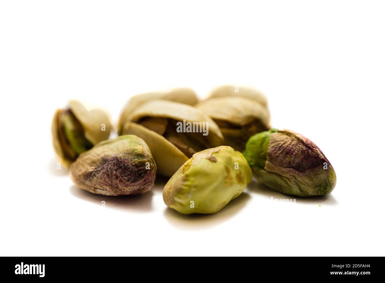 Pistachios isolated on white background Stock Photo