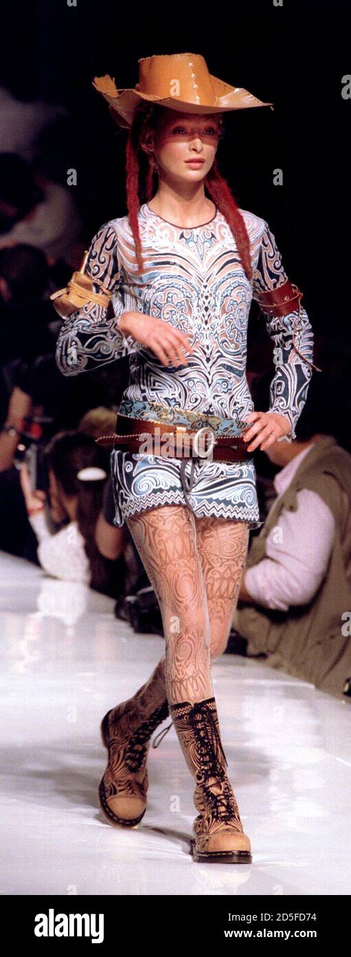 A model for French designer Jean Paul 