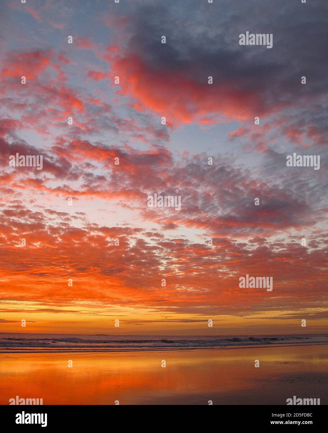 Coastal sunset on Costa Rican beach Stock Photo