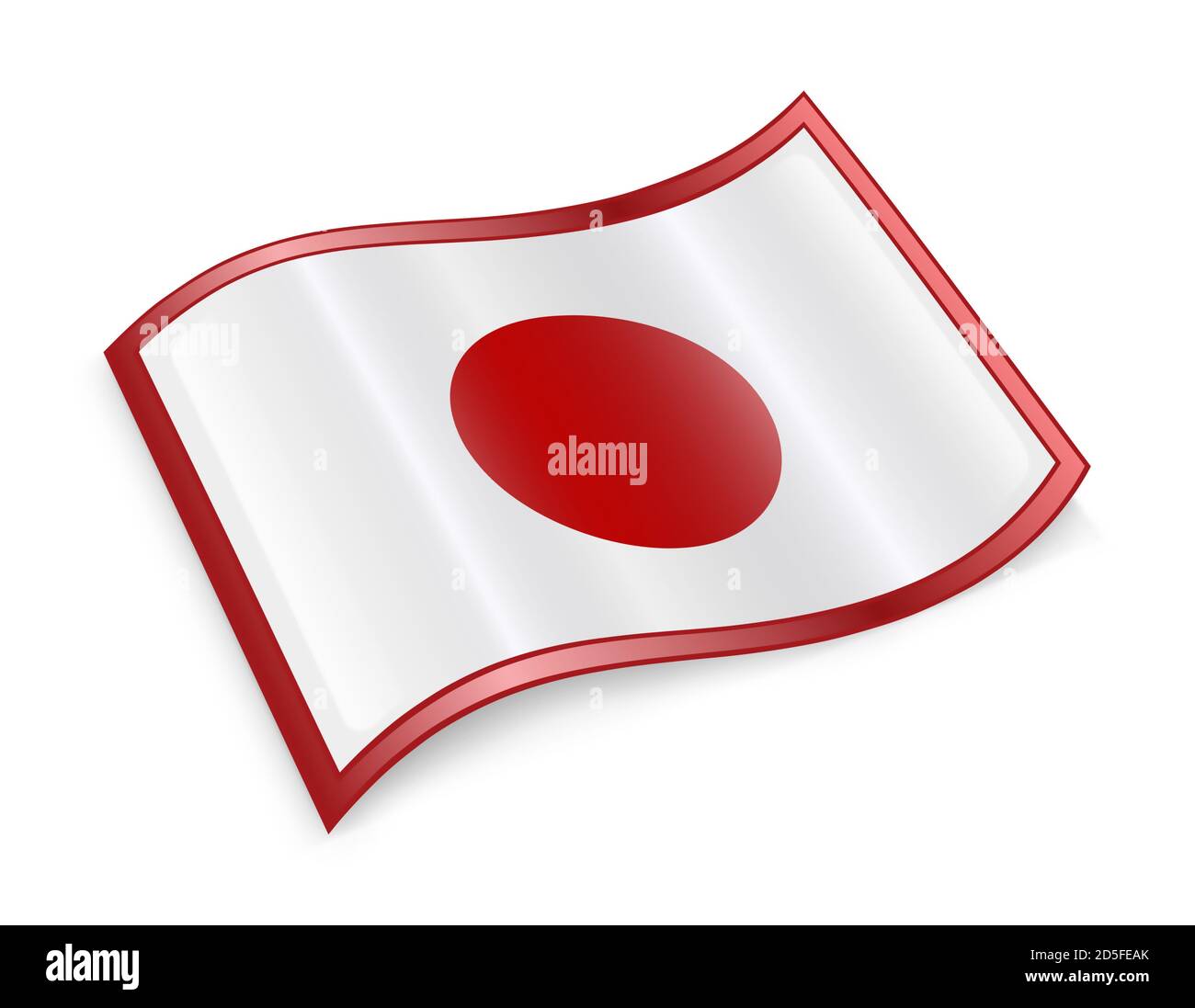Japan Flag Icon Stock Photo Alamy