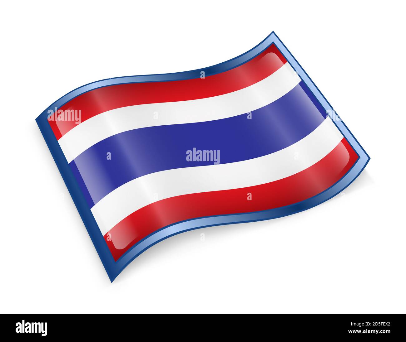 Thailand Flag icon, isolated on white background Stock Photo - Alamy