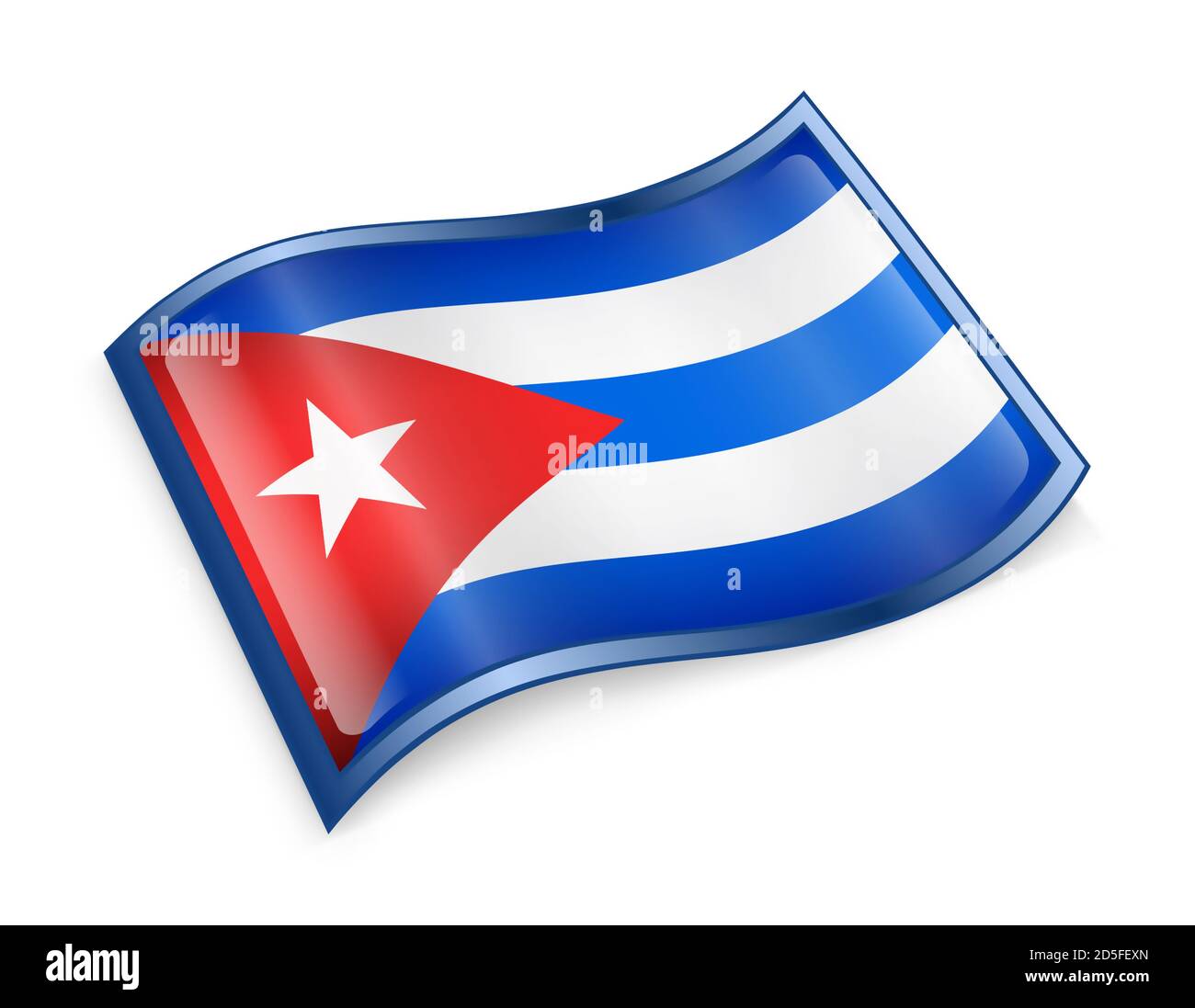 Cuba Flag Icon Stock Photo