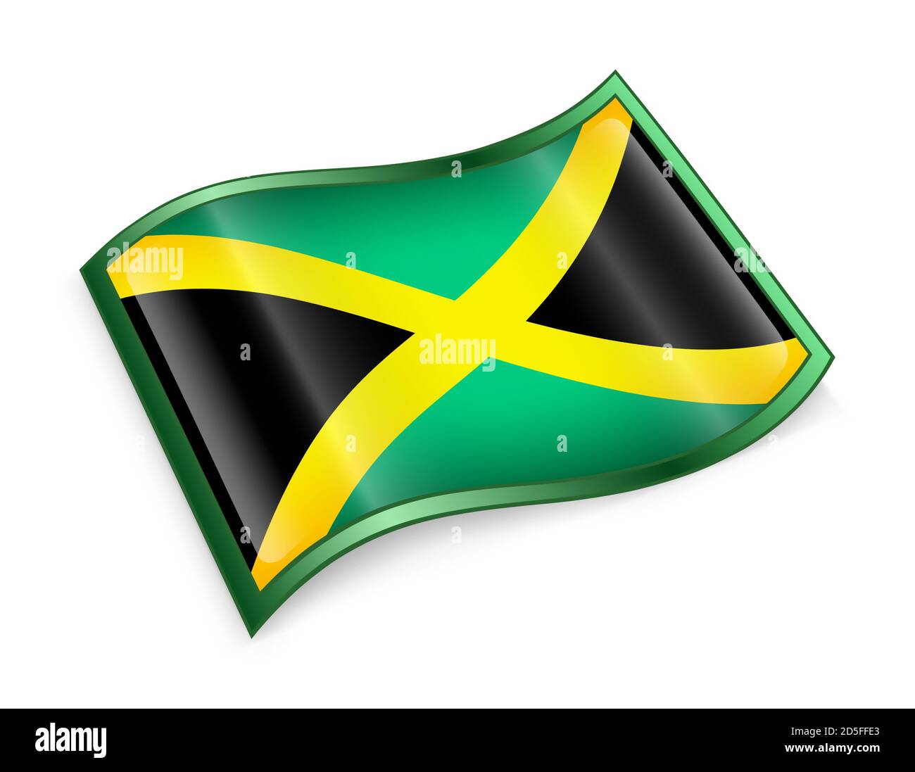 Jamaica Flag Icon Stock Photo Alamy