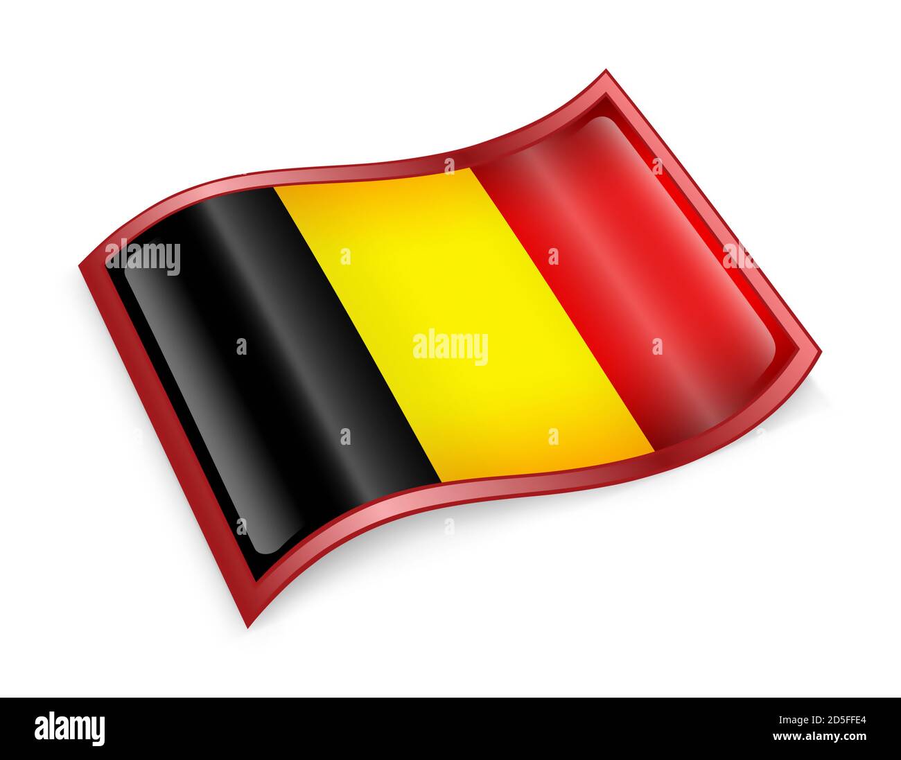 Belgium Flag Icon Stock Photo