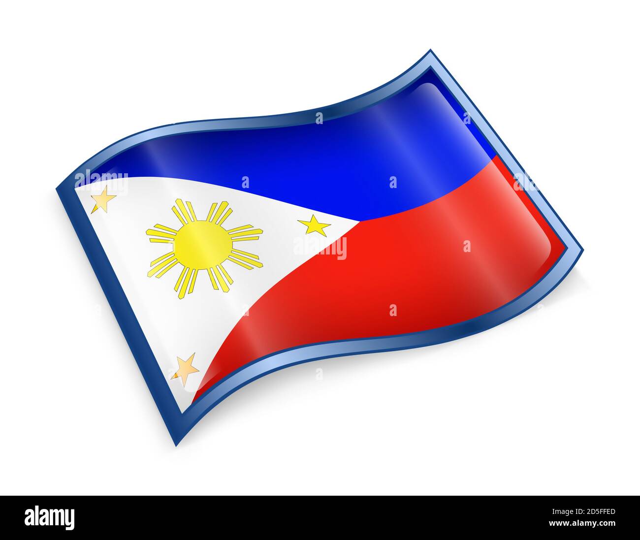 Philippines Flag Icon Stock Photo - Alamy