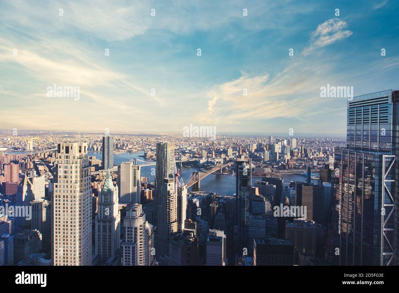 An aerial view of New York City Skyline Stock Photo - Alamy