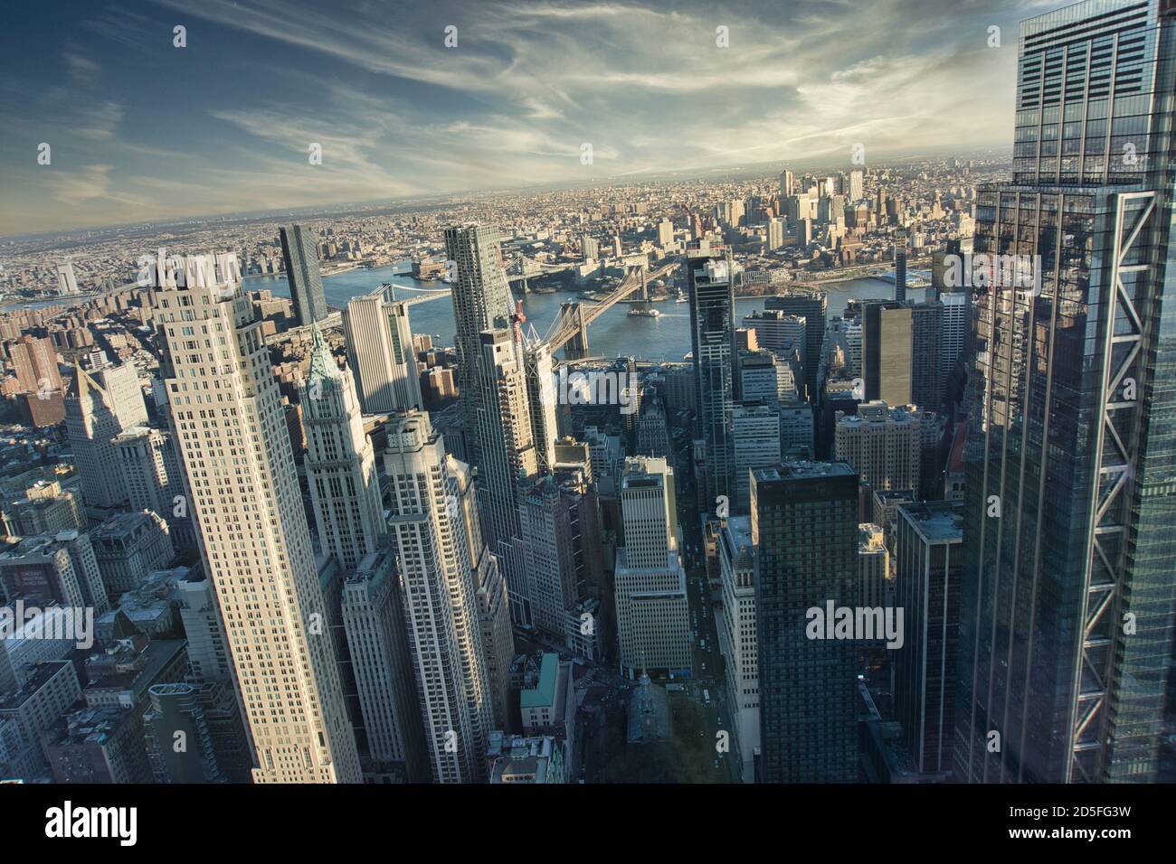 An aerial view of New York City Skyline Stock Photo - Alamy