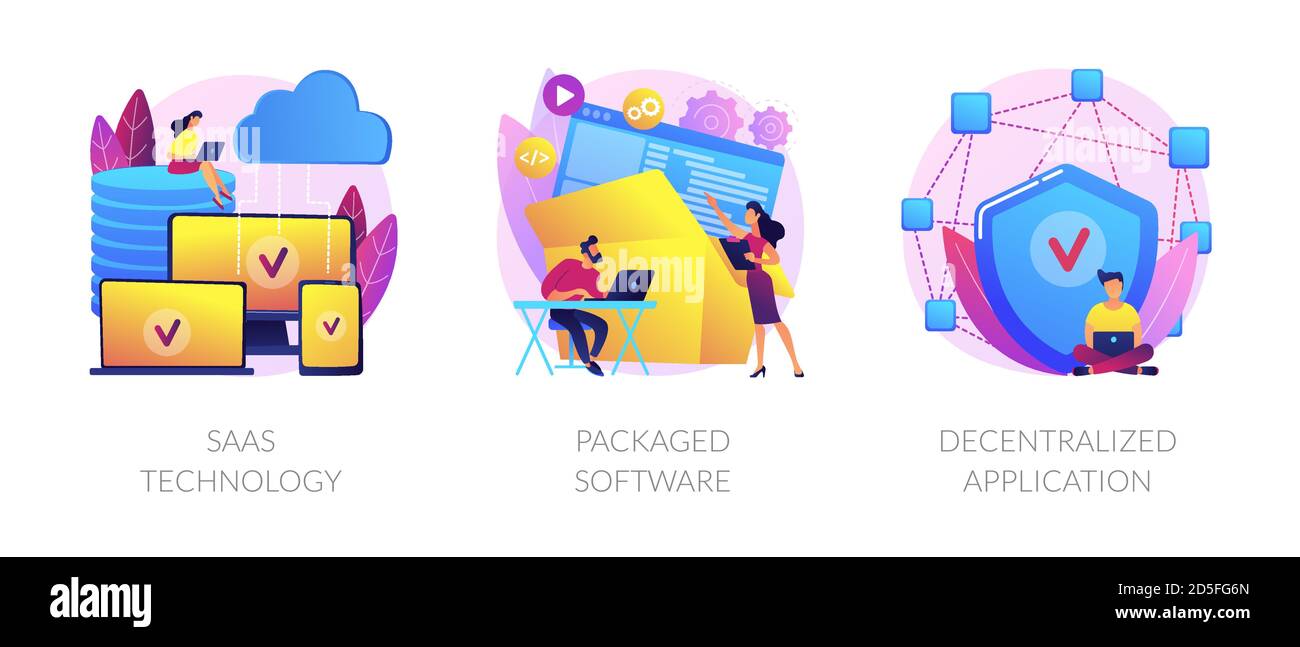 Application service abstract concept vector illustrations Stock Vector ...