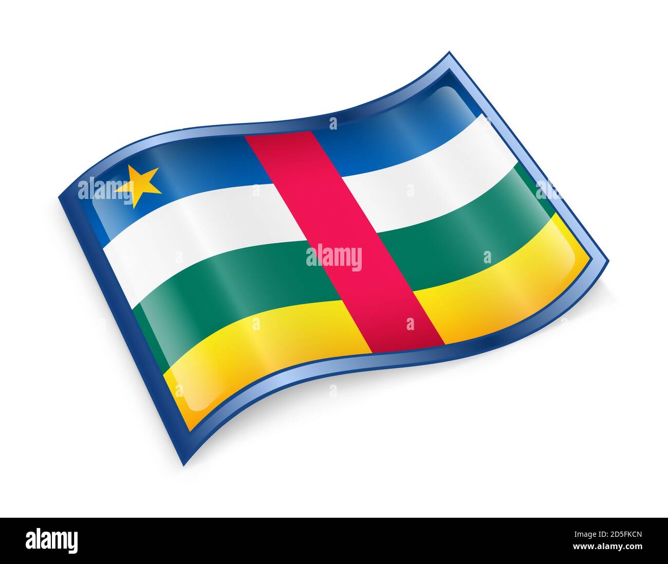 Central African Republic Flag icon Stock Photo - Alamy