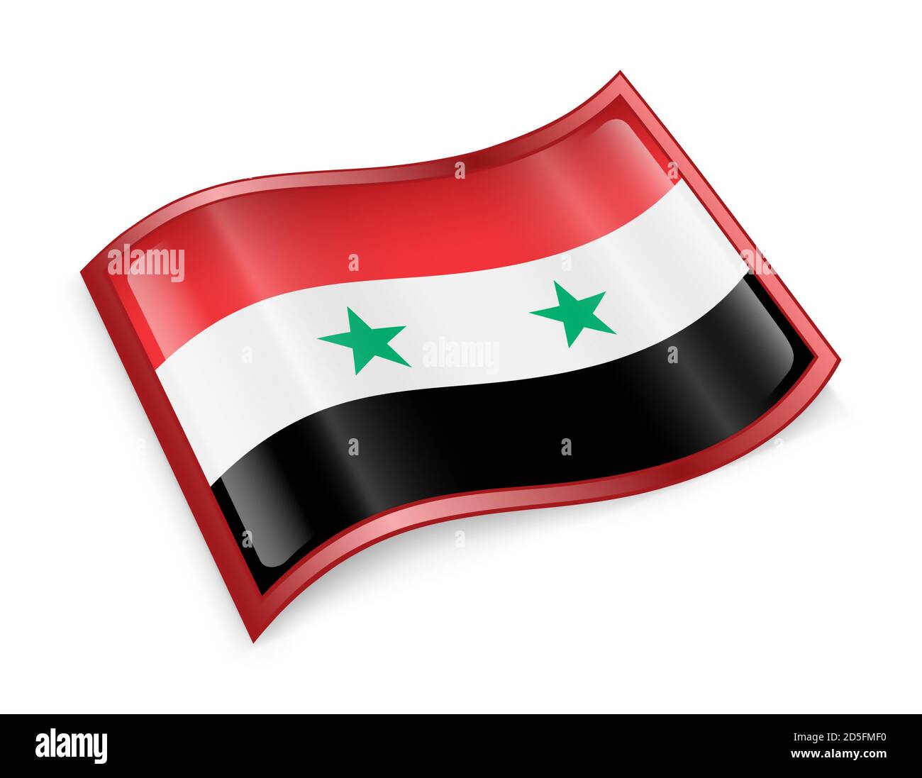 Syrian Flag icon. Stock Photo