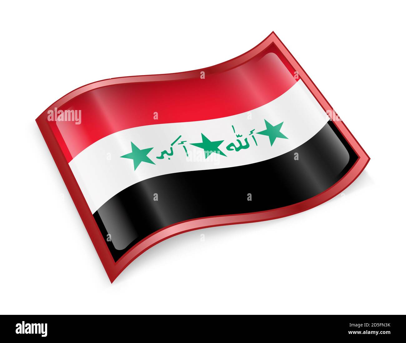 Iraq flag icon. Stock Photo