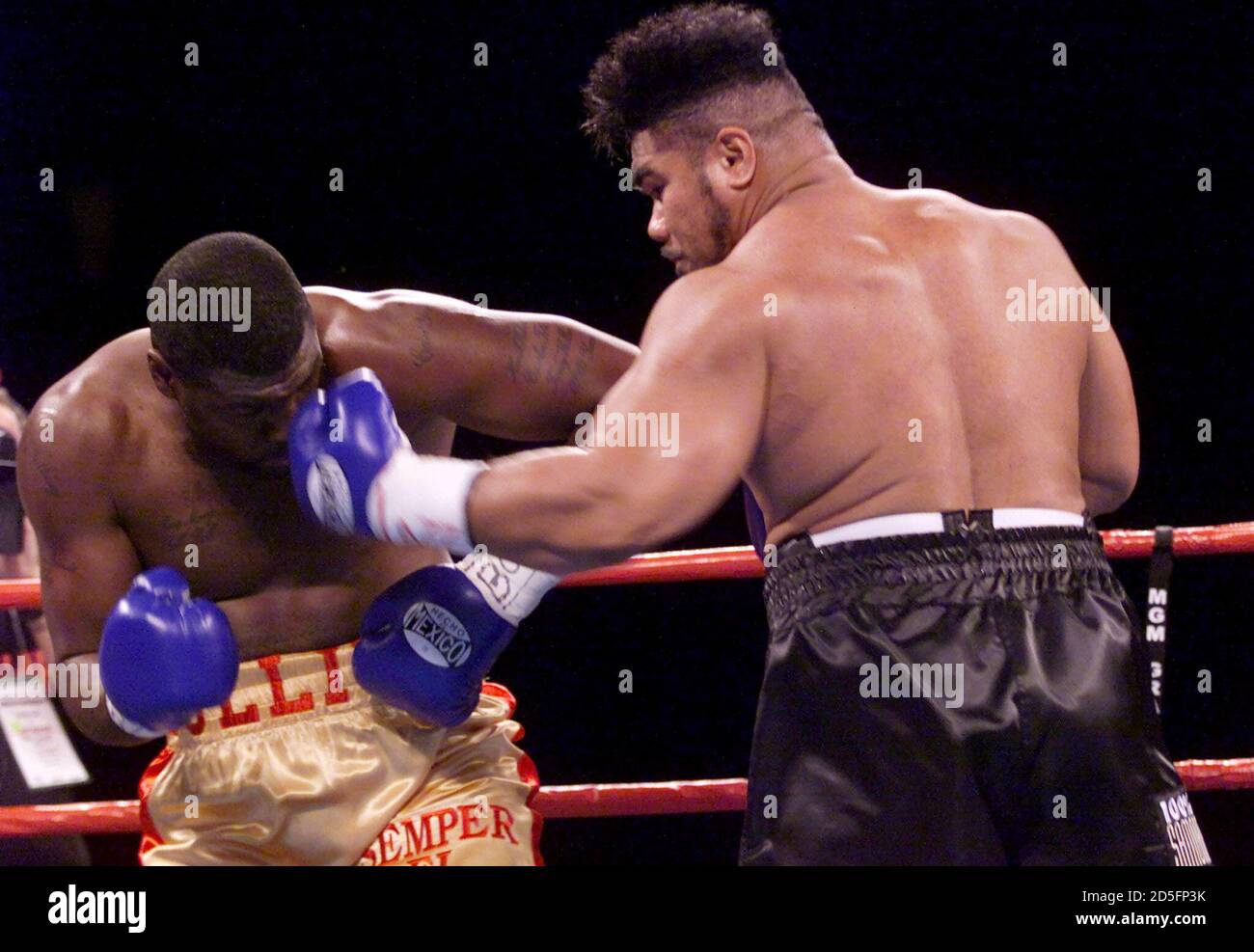 David Tua R Ibf Intercontinental Heavyweight Champion From New Zealand Connects With A Punch Knocking Out Challenger Obed Sullivan Of Mississippi During The First Round Of The Title Fight At The Mgm David Tua R Ibf Intercontinental Heavyweight Champion From New Zealand Connects With A Punch Knocking Out Challenger Obed Sullivan Of Mississippi During The First Round Of The Title Fight At The Mgm