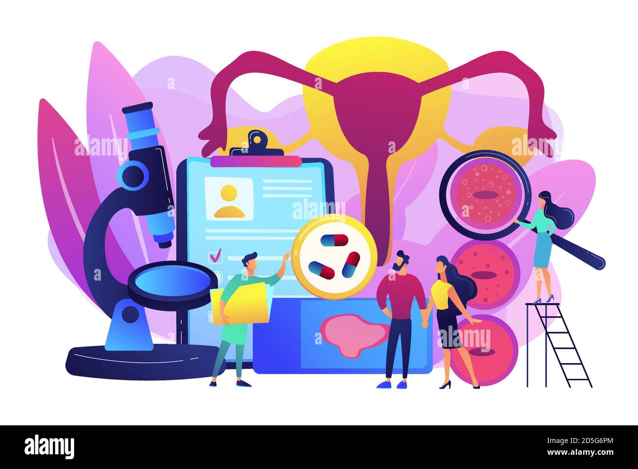 Human papillomavirus treatment concept vector illustration Stock Vector ...
