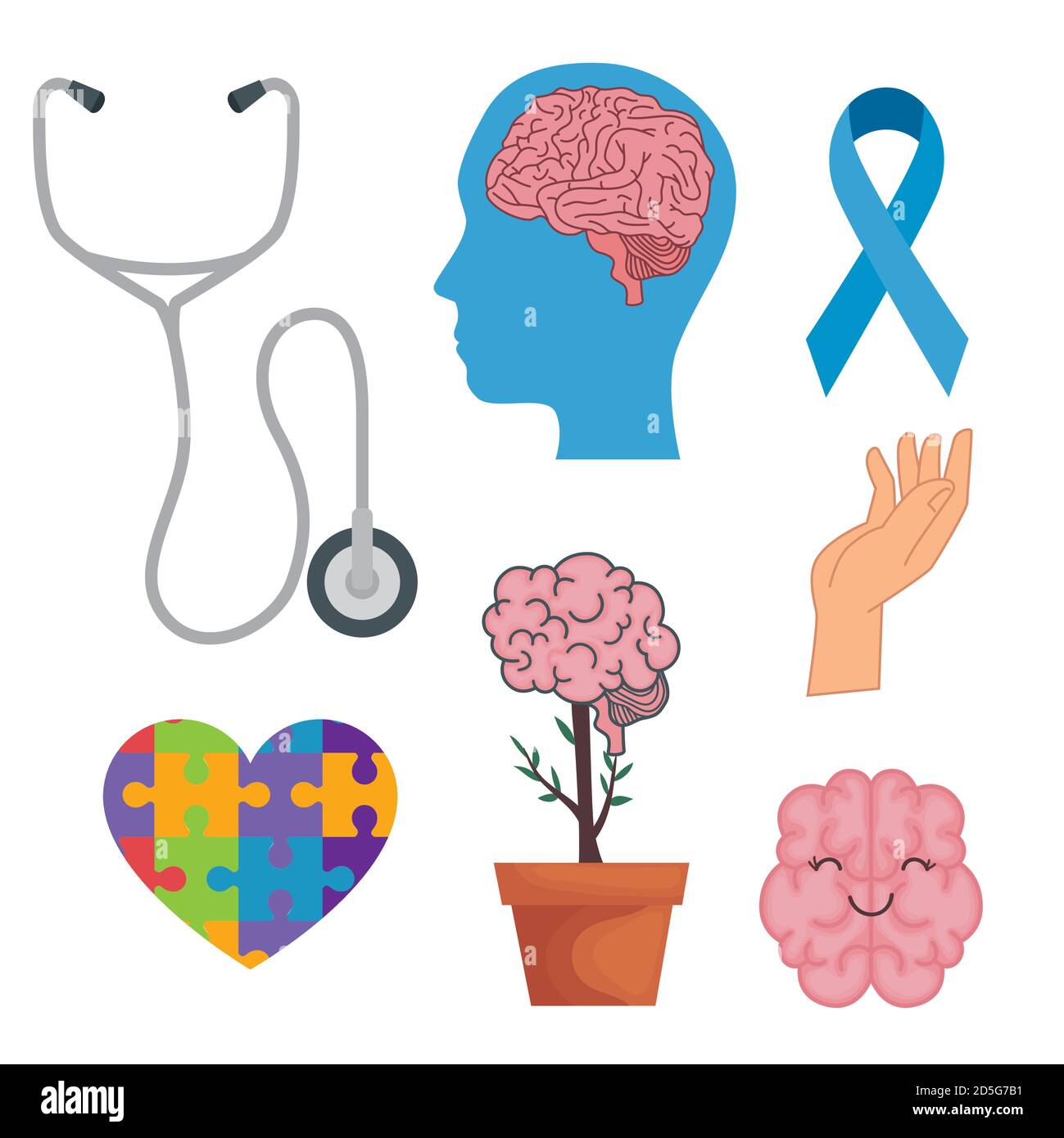 mental health icon set vector design Stock Vector Image & Art - Alamy