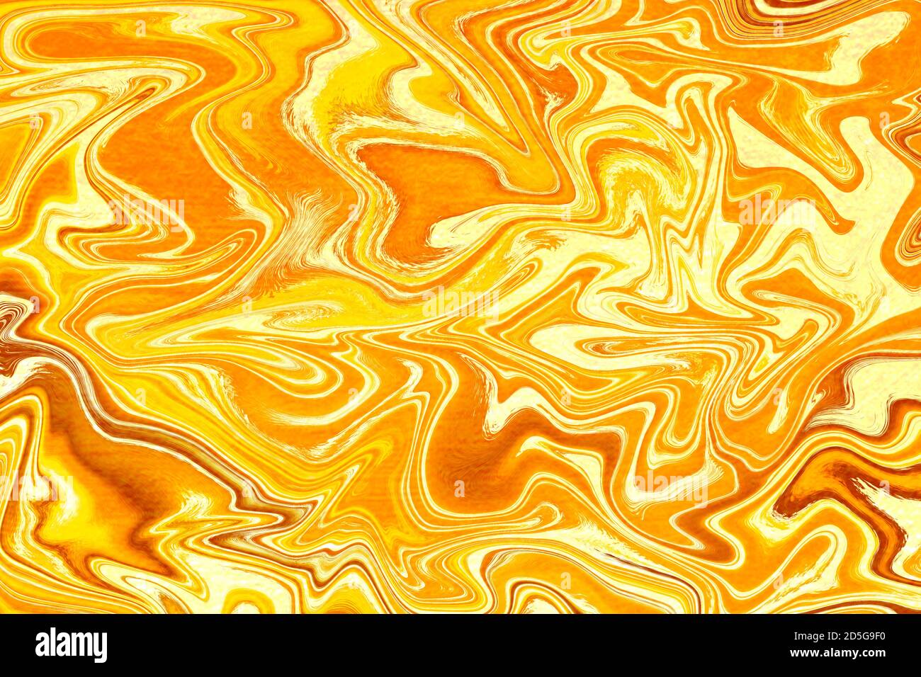 Gold liquid paint marbling wallpaper with golden gloss fluid waves background texture Stock Photo