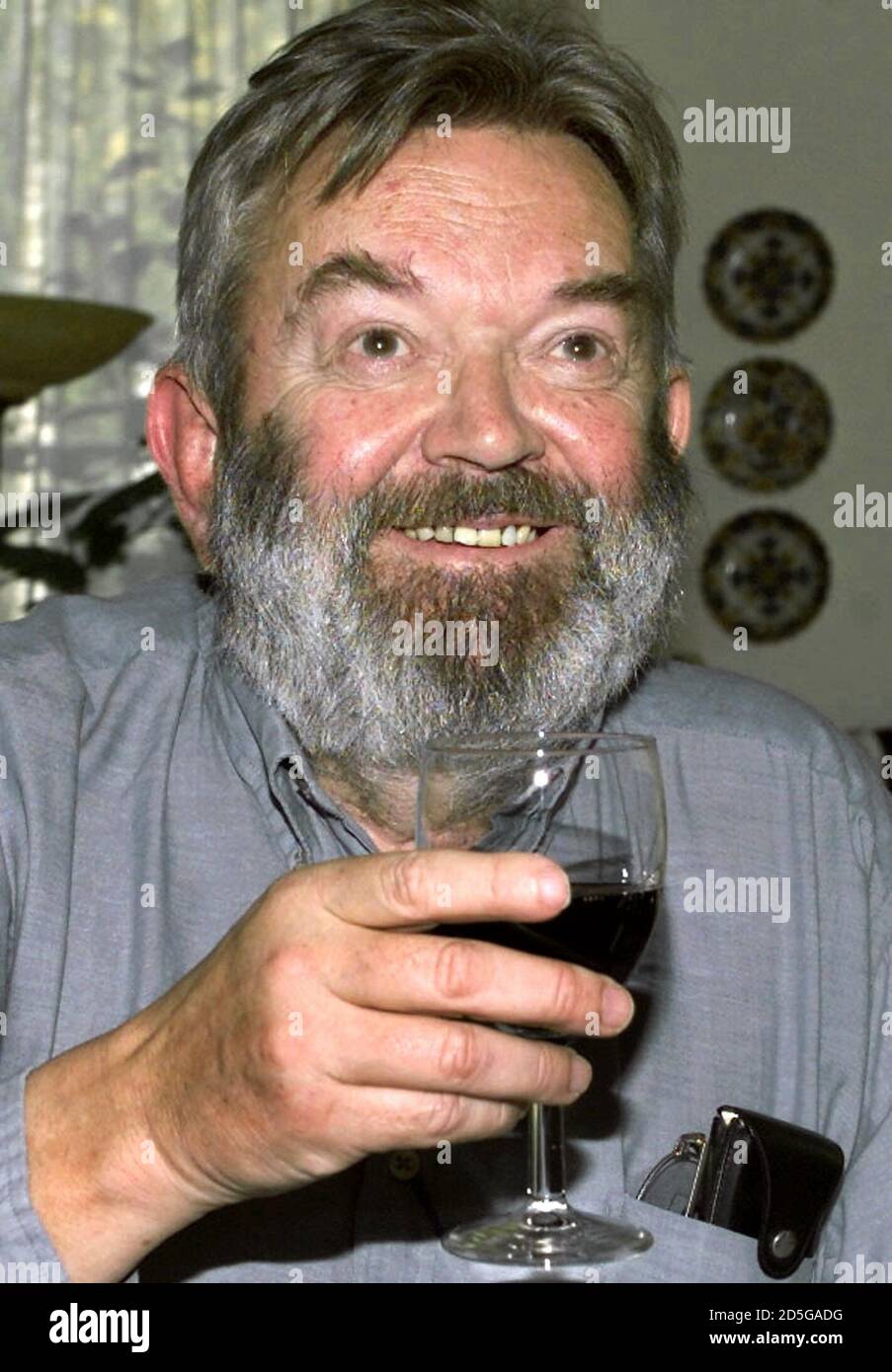 Martinus Veltman Winner Of The Nobel Prize For Physics 1999 Together With Feloow Contryman Gerardus T Hooft Raises A Glass Of Wine In Celebration At His House In Bilthoven October 12 The