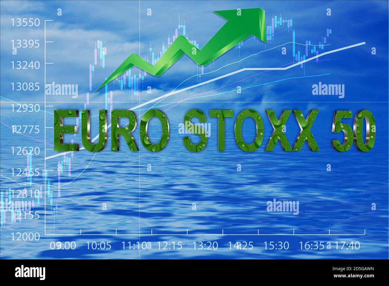 Stock Exchange Euro Stoxx 50 index Stock Photo