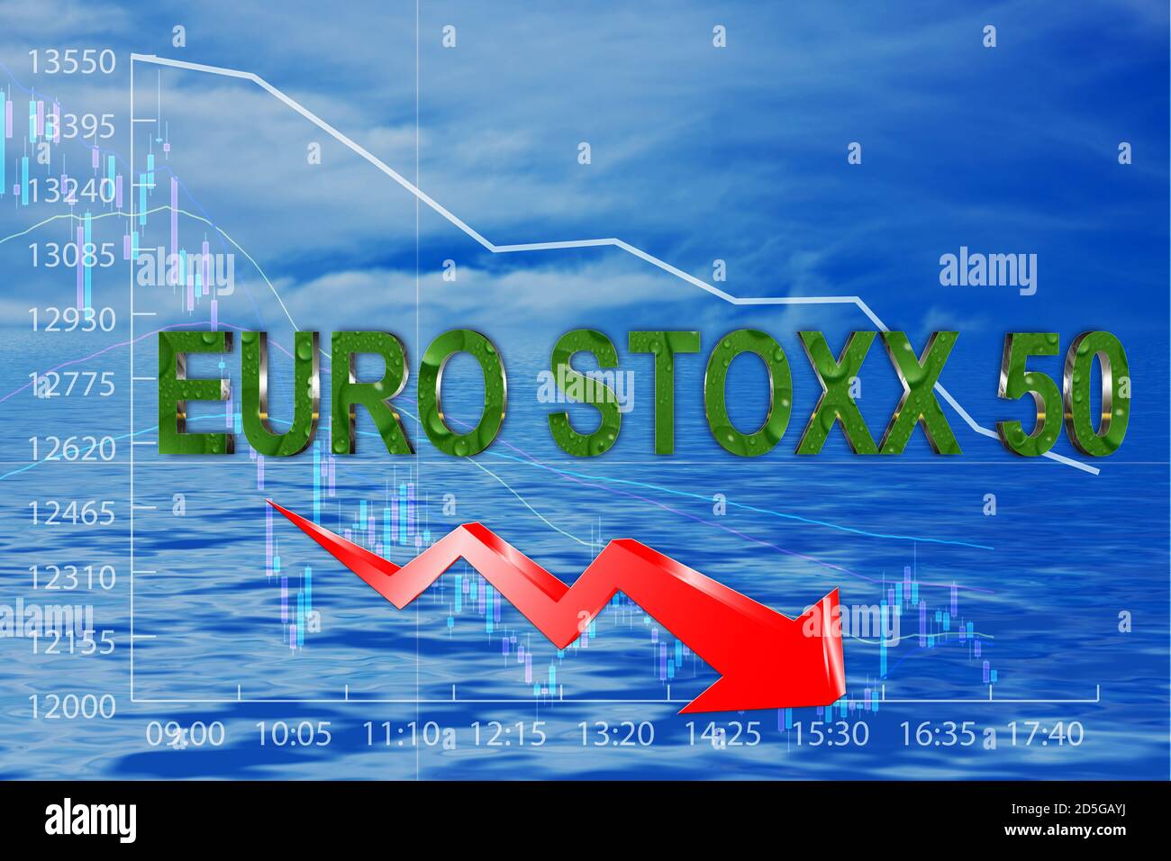 Stock Exchange Euro Stoxx 50 index Stock Photo