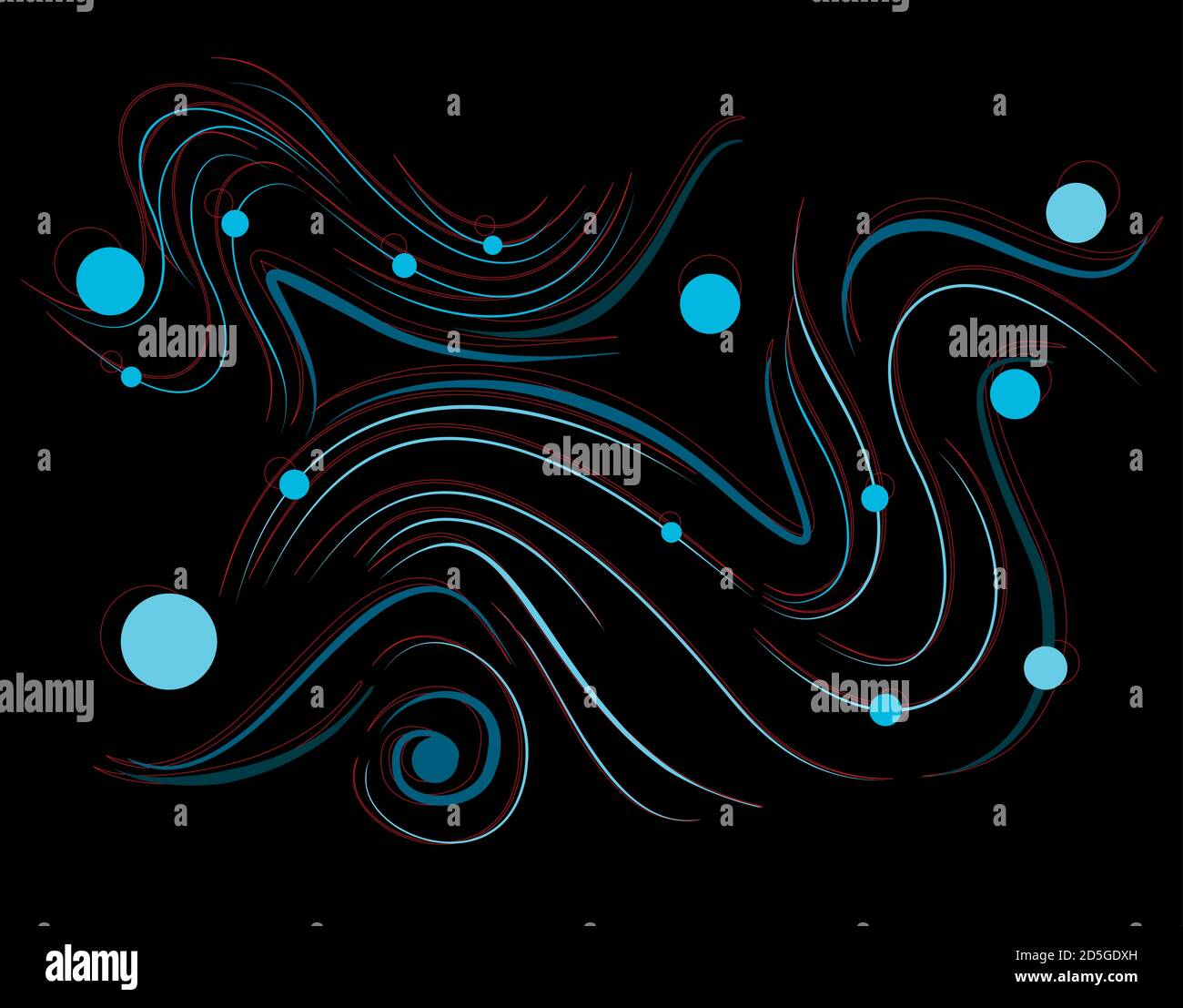 abstract on Black background in vector illustration Stock Vector Image ...