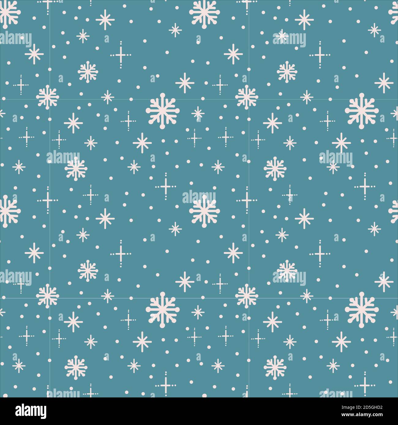 Seamless vector pattern with winter smowflake, snowfall. Christmas pattern Stock Vector