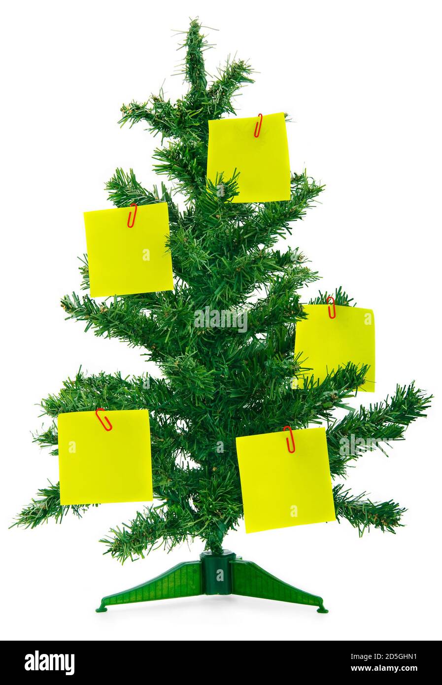 Christmas furtree with notes Stock Photo Alamy
