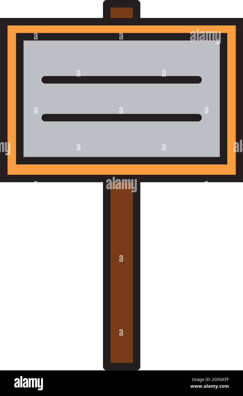 road sign line and fill style icon vector design Stock Vector Image ...