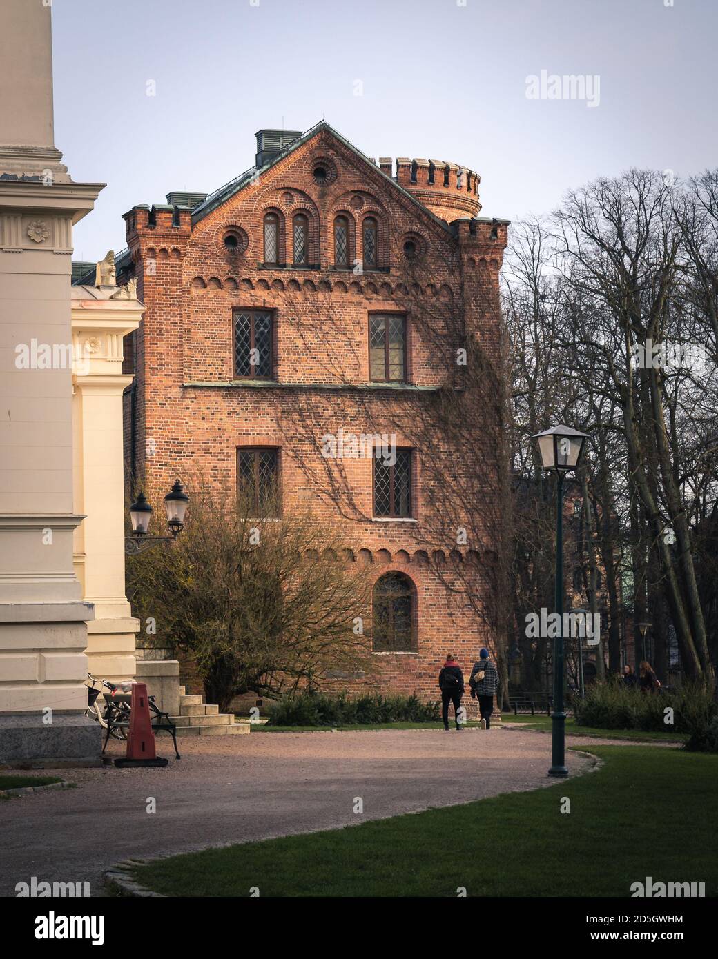 The medieval building Kungshuset embedded in green park called ...