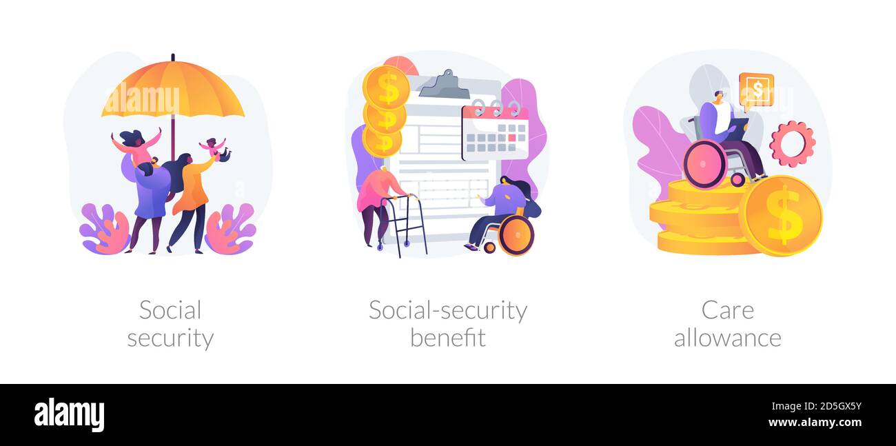 State social security system vector concept metaphors Stock Vector