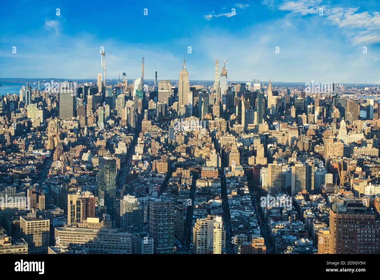 New York City aerial with skyscrapers Stock Photo - Alamy