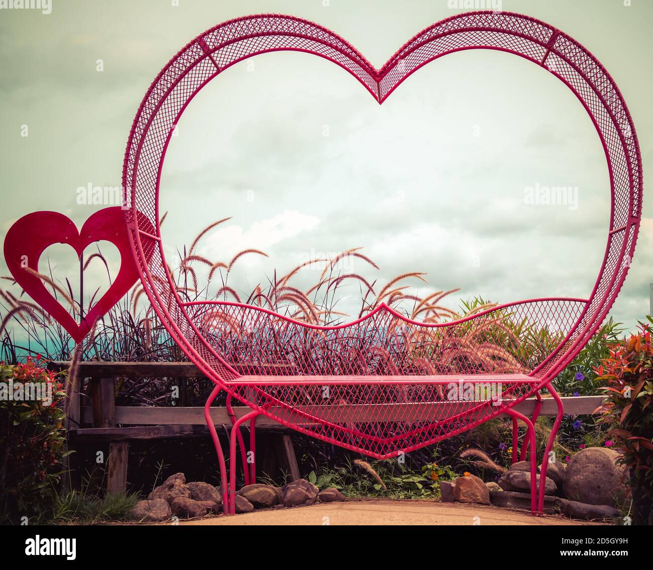 Heart Symbol Wood Bench Park Stock Photos - Free & Royalty-Free