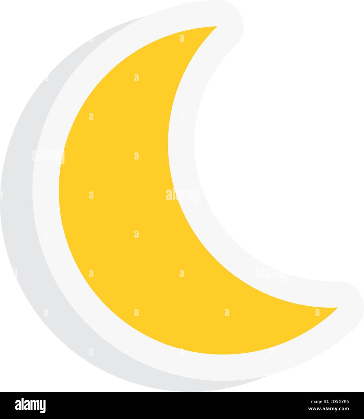 Crescent moon icon, cartoon style Stock Vector Image & Art - Alamy