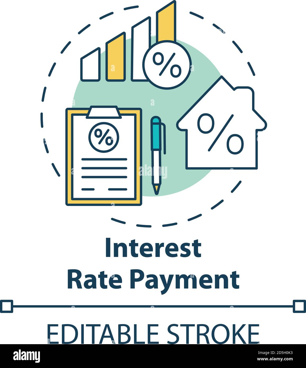 Interest rate payment concept icon Stock Vector Image & Art Alamy