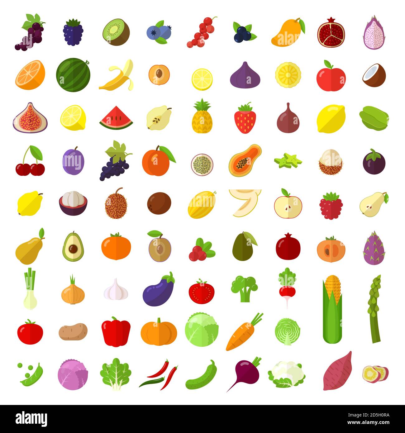 fresh fruits and vegetables Stock Vector Image & Art Alamy