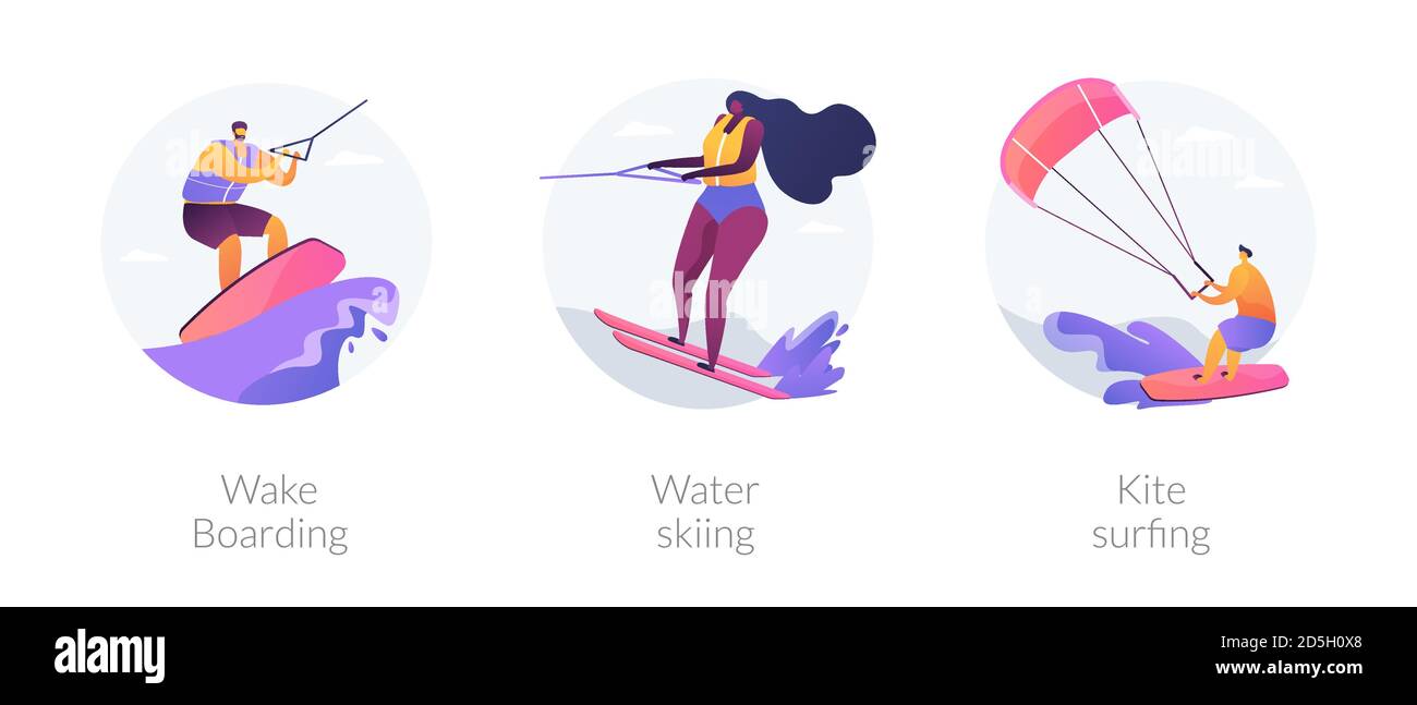Water sport abstract concept vector illustrations Stock Vector Image ...