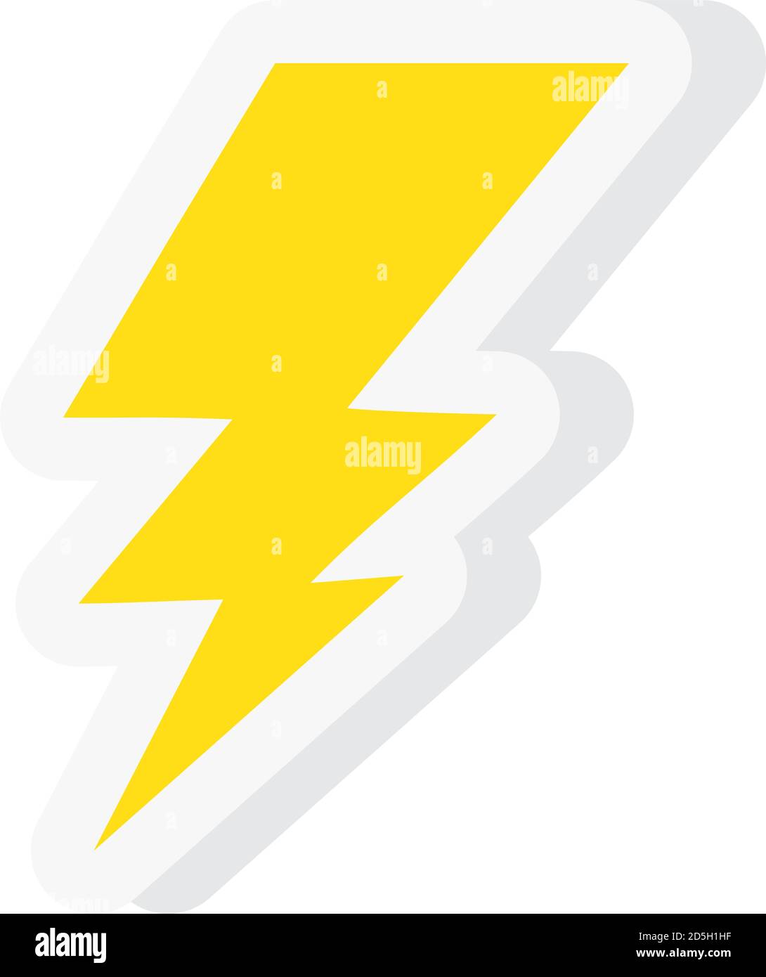 thunder sticker and flat style icon vector design Stock Vector Image ...