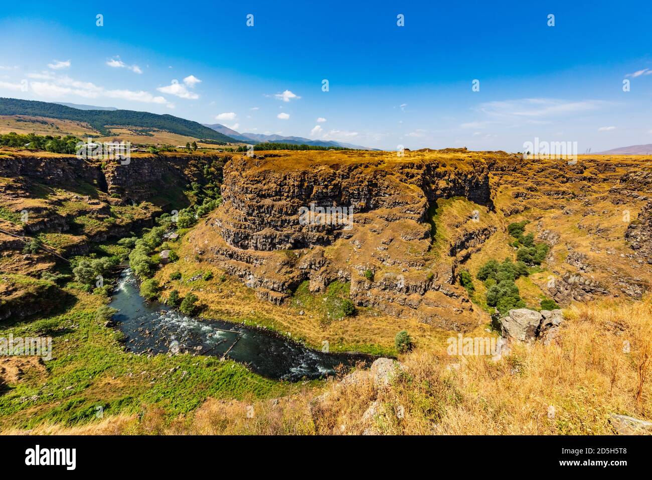 Dzoraget river Lori Berd canyon panorama landscape Stepanavan landmark of Lorri Armenia eastern Europe Stock Photo