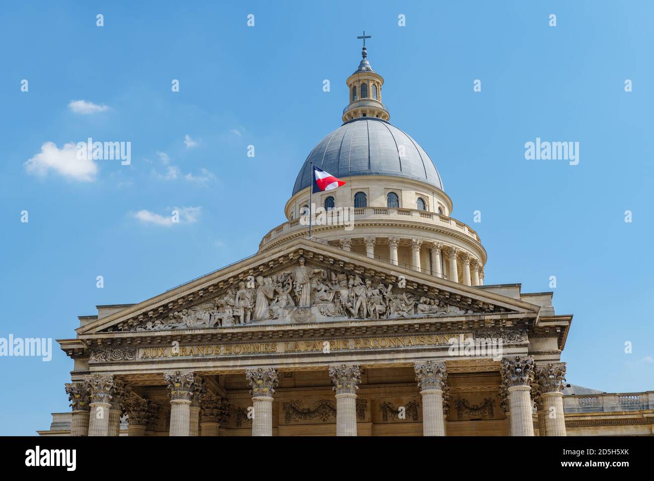 View of the Pantheon in the Latin Quarter - Paris, France Stock Photo