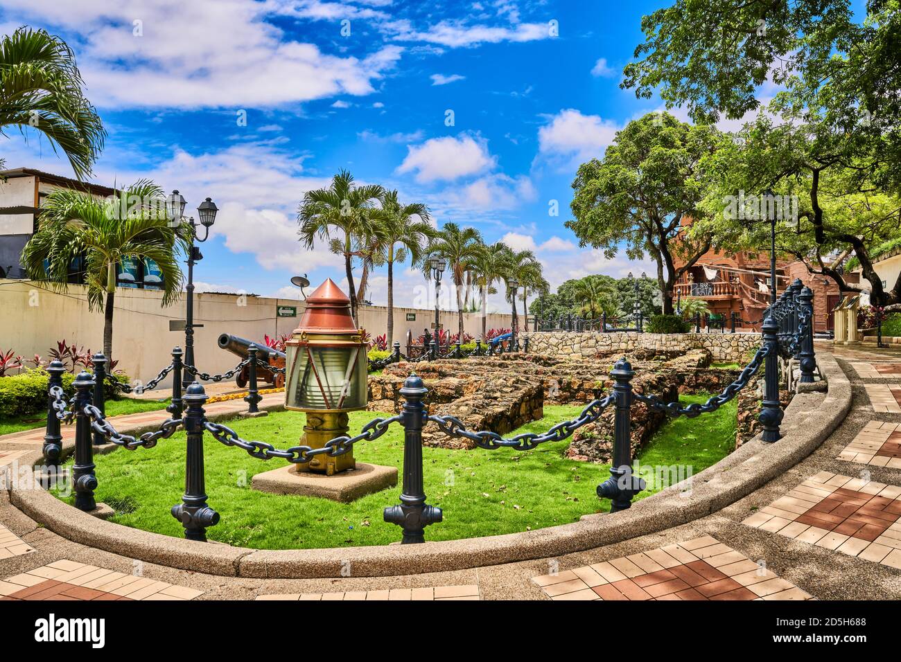 Guayaquil , Ecuador- March 8 , 2020 : Santa Anna fort museum Las Penas district landmark of Guayaquil old town Stock Photo