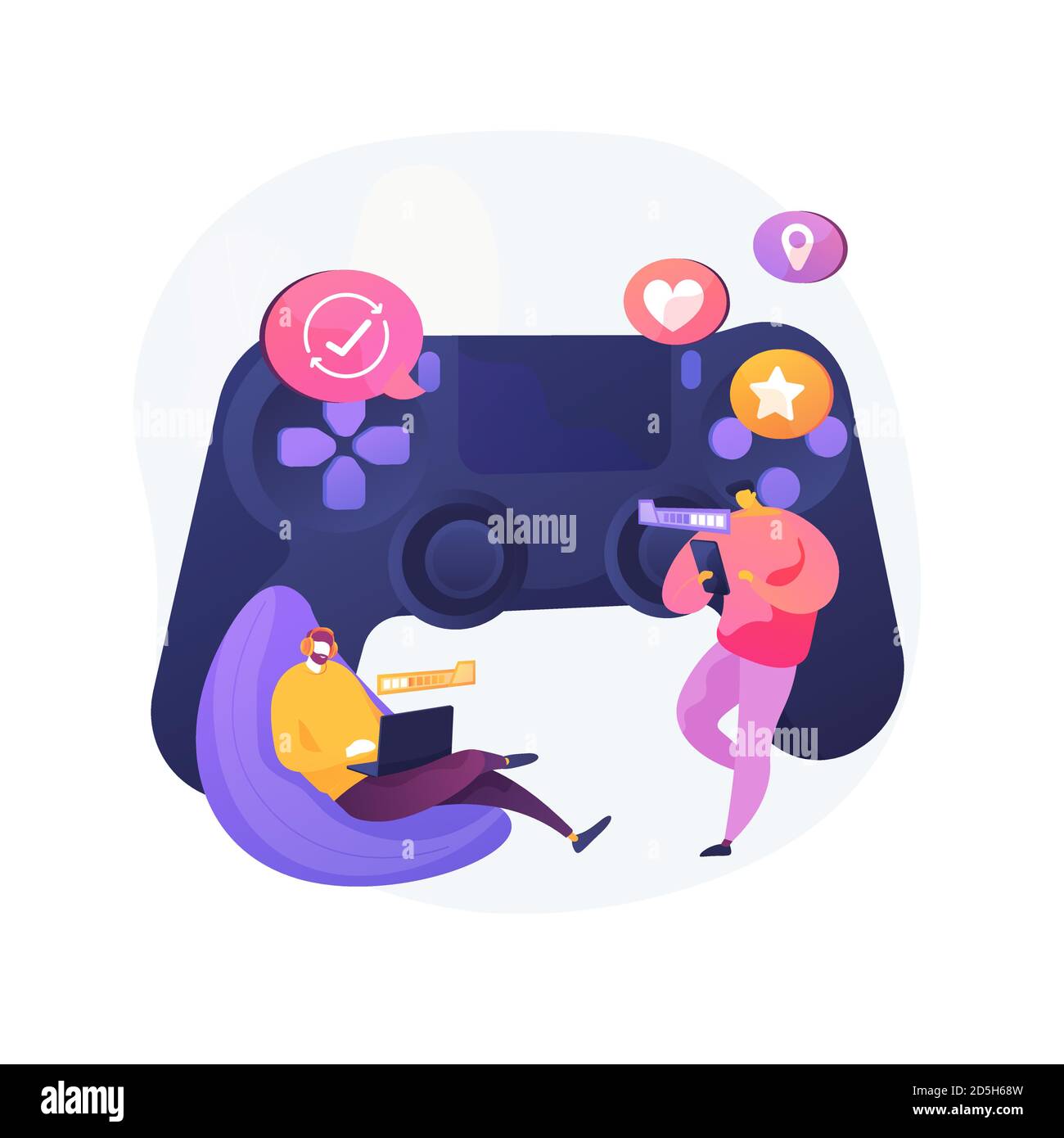 Cross platform play, online gaming concept icon. Server connection, internet  multiplayer idea thin line illustration. Esports, video game competition  Stock Vector Image & Art - Alamy