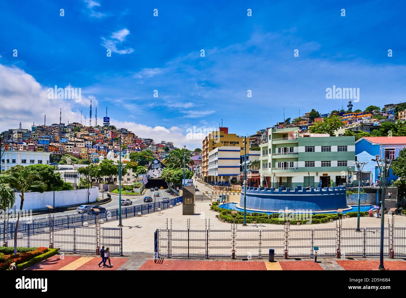 Guayaquil , Ecuador- March 8 , 2020 :  Las Penas district cityscape Stock Photo