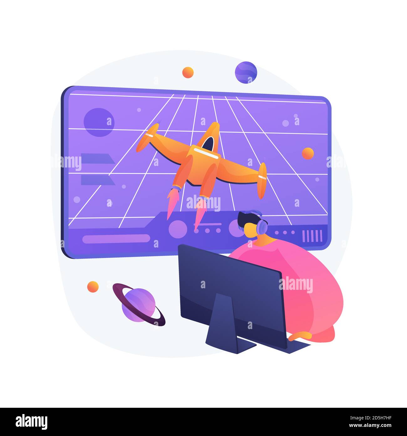 Action game abstract concept vector illustration Stock Vector Image ...