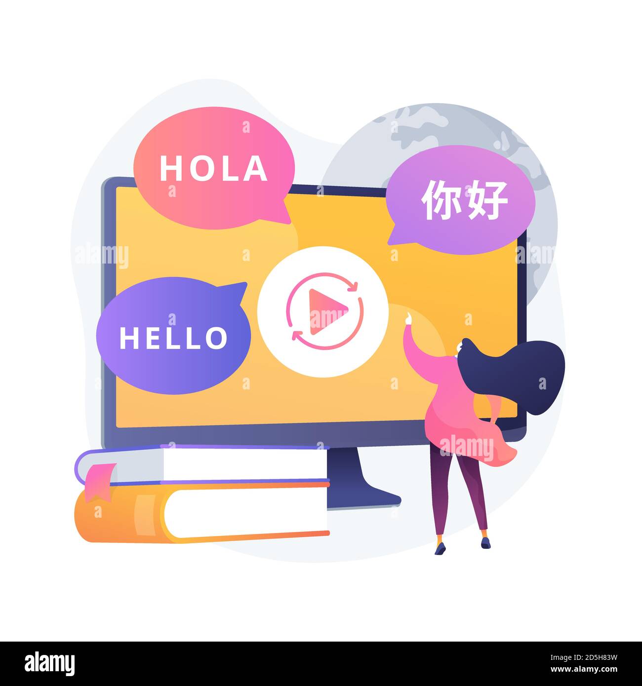 Language translation abstract concept vector illustration Stock Vector