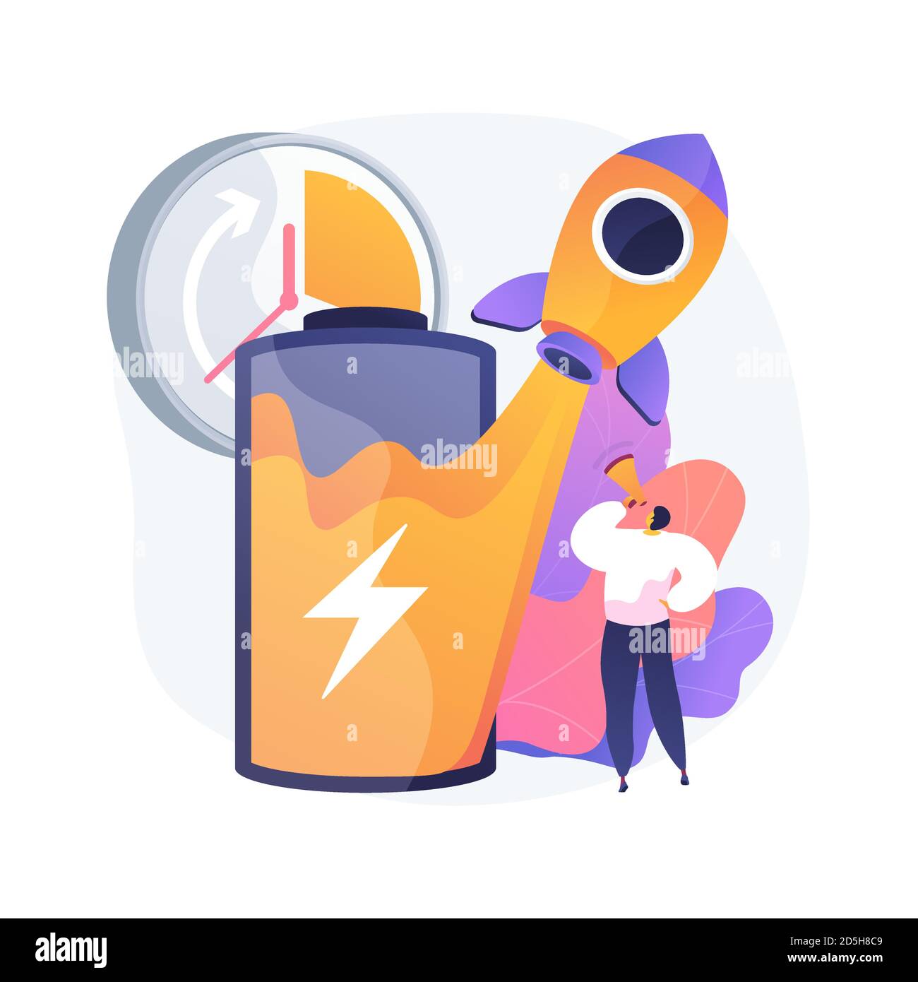 Fast charging technology abstract concept vector illustration Stock ...